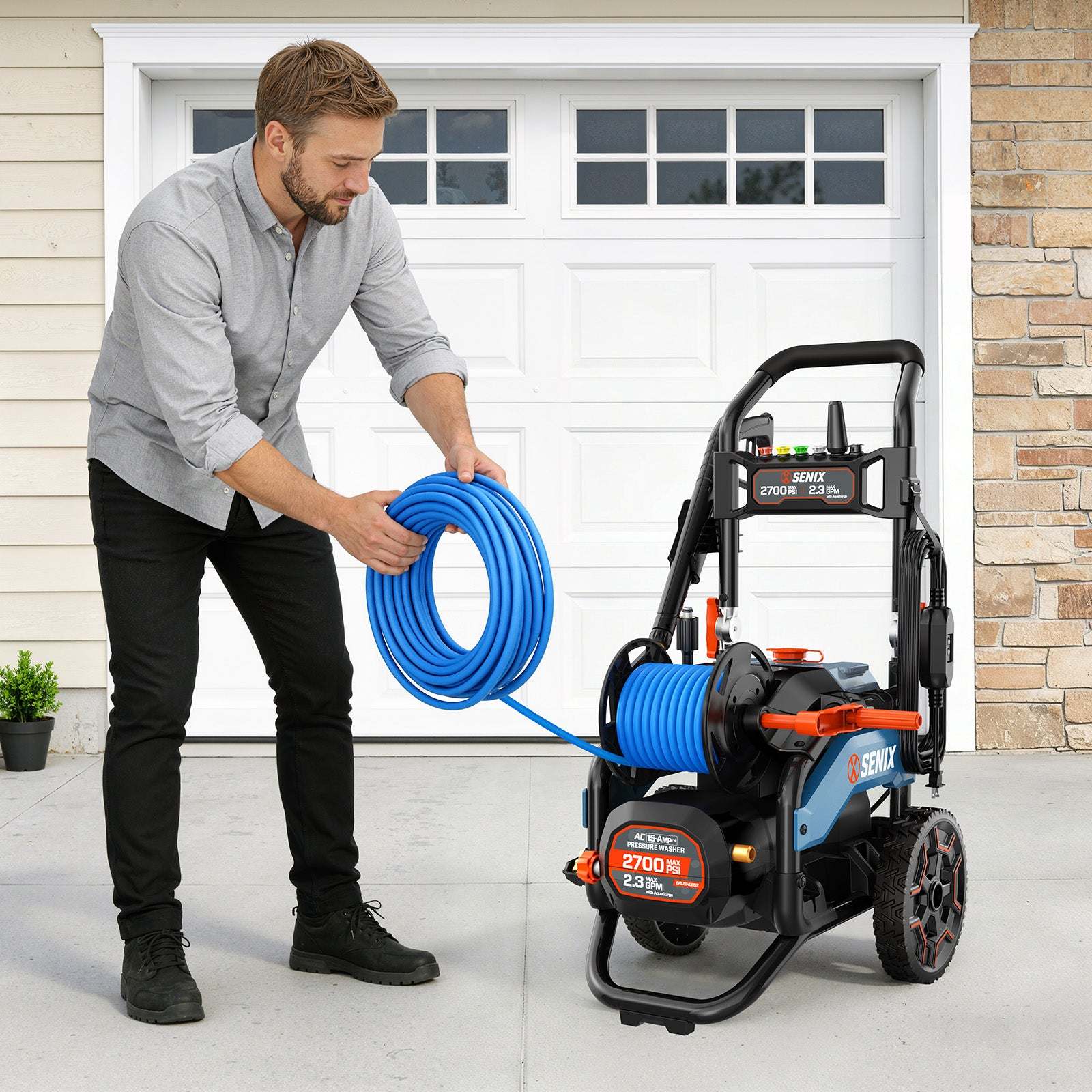 SENIX 2300-PSI 1.2-GPM Cold Water Electric Pressure Washer
