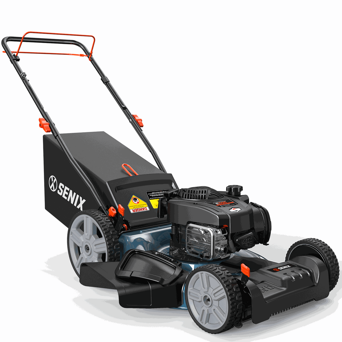 SENIX 21" 150cc 4-Cycle Briggs & Stratton Gas Self-Propelled Lawn Mower with 3-in-1 Bagging, Mulching, Side Discharge