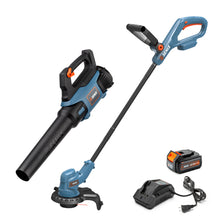 Load image into Gallery viewer, 20 Volt Max* 2-Tool Cordless Combo Kit, 10-Inch String Trimmer &amp; Blower (Battery and Charger Included), S2K2B1-03
