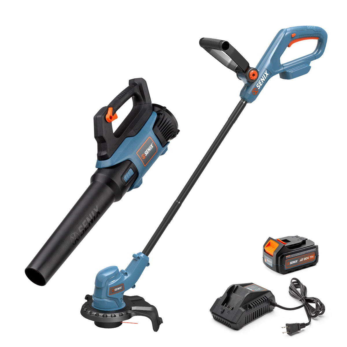 X2 20V Max 2-Tool Cordless Combo Kit, 10" Cordless String Trimmer & L | Combo Kits | SENIX Tools