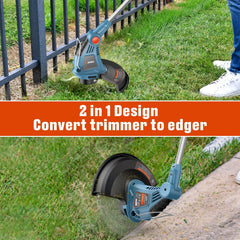 SENIX 13" String Trimmer &amp; Edger (2-in-1), 4-Amp Corded, GTE04-M