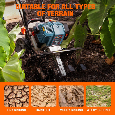 4QL® 46cc 4-Cycle Gas Tiller Cultivator