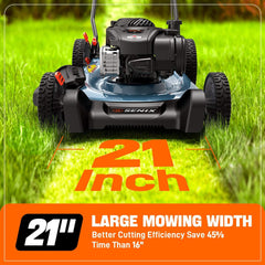 SENIX 21" 140cc 4-Cycle Briggs & Stratton Engine Gas Push Lawn Mower w | Lawn Mowers | SENIX 21" 140cc 4-Cycle Briggs & Stratton Engine Gas Push Lawn Mower | SENIX Tools