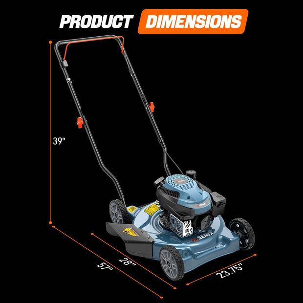 20" 144cc 4-Cycle Gas Push Lawn Mower with Side Discharge LSPG-L4