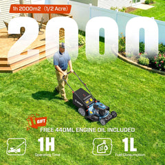 SENIX 201cc Gas Lawn Mower, 22" Single-Speed Self-Propelled Mower