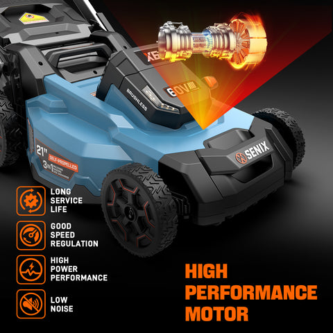 X6 60V Max* 21" Self-Propelled Cordless Lawn Mower, Brushless (Battery & Charger Included)