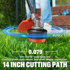 SENIX 40V 14" Cordless Brushless String Trimmer, GTX2-M4