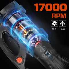 Soplador de hojas eléctrico con cable SENIX de 12 amperios