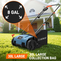 Escarificador y desbrozadora eléctrica con cable SENIX de 12 amperios y 12,6"