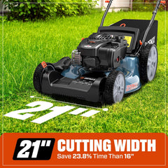 21" 140cc 4-Cycle Briggs & Stratton Gas Self-Propelled Lawn Mower with 3-in-1 Bagging, Mulching, Side Discharge