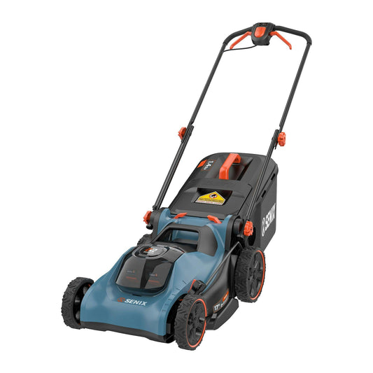 2X2 40V Max 17" Cordless Push Lawn Mower, 2-in-1 Mulching & Bagging,  | Lawn Mowers | SENIX Tools