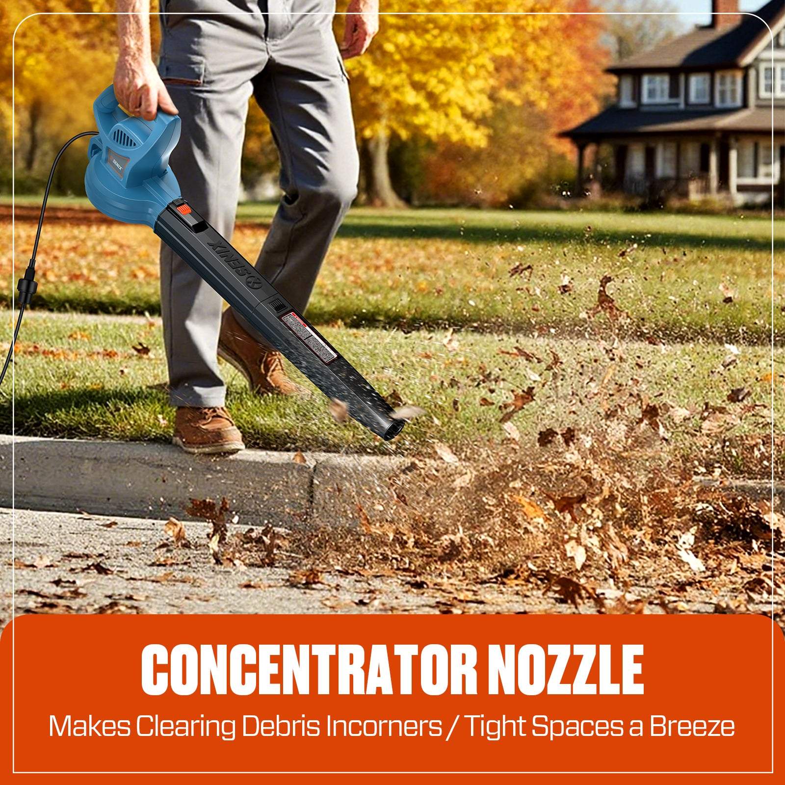 6 Amp Corded Electric Leaf Blower