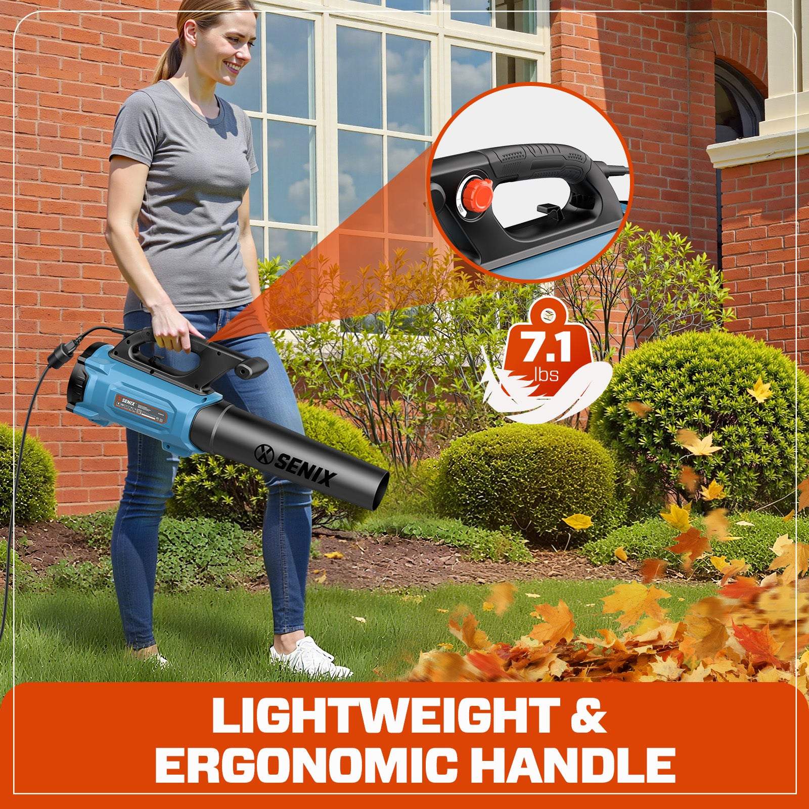 12 Amp Corded Electric Leaf Blower | Leaf Blowers | SENIX Tools