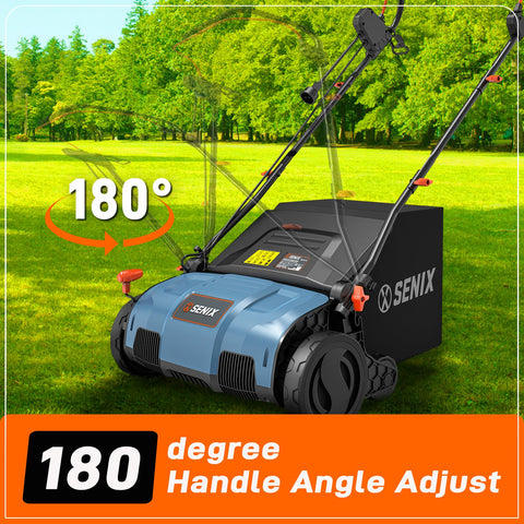 13 Amp 15" Corded Electric Dethatcher & Scarifier Combo | Dethatchers | SENIX Tools