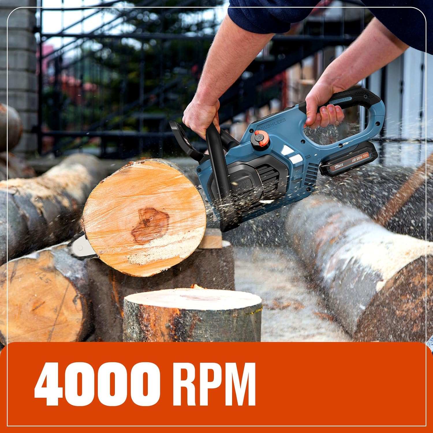 X2 20V Max Cordless Chainsaw, Brushless (Battery & Charger Included)