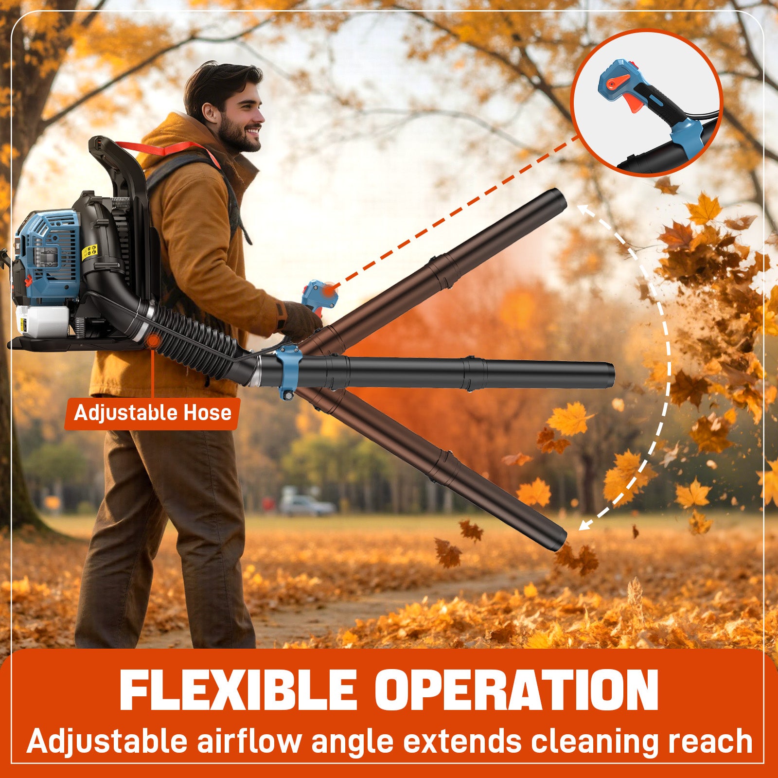 サンターズ/4 4QL® 49cc 4-Cycle Gas Backpack Leaf Blower | Leaf Blowers | SENIX Tool