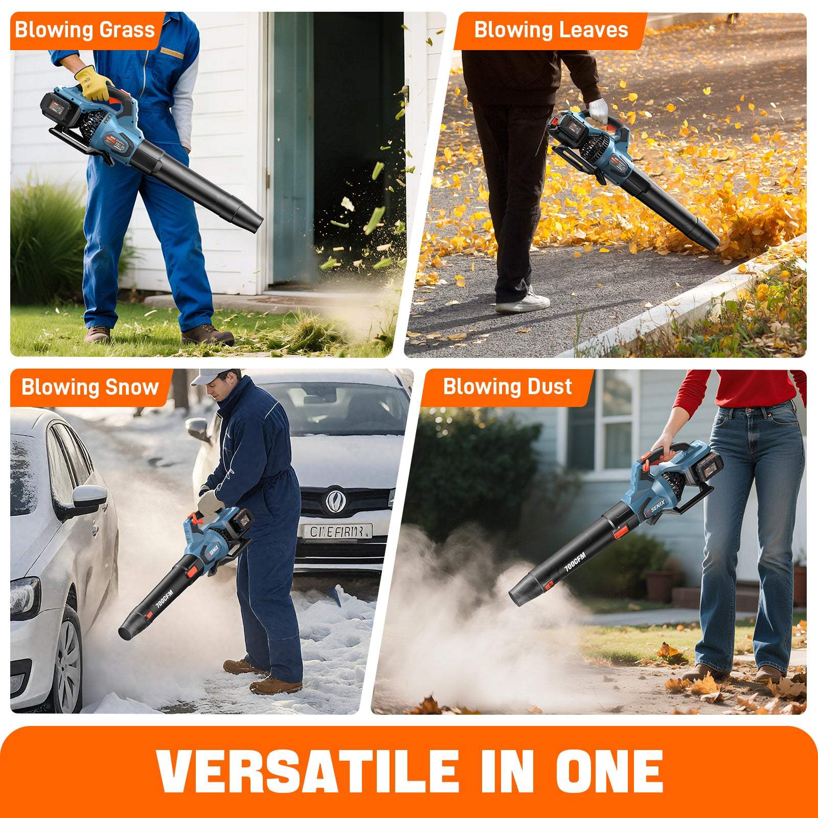 2X2 40V Max* Cordless Leaf Blower, Brushless (2 4.0 Ah Batteries & Cha | Leaf Blowers | 2X2 40V Max Cordless Leaf Blower | SENIX Tools