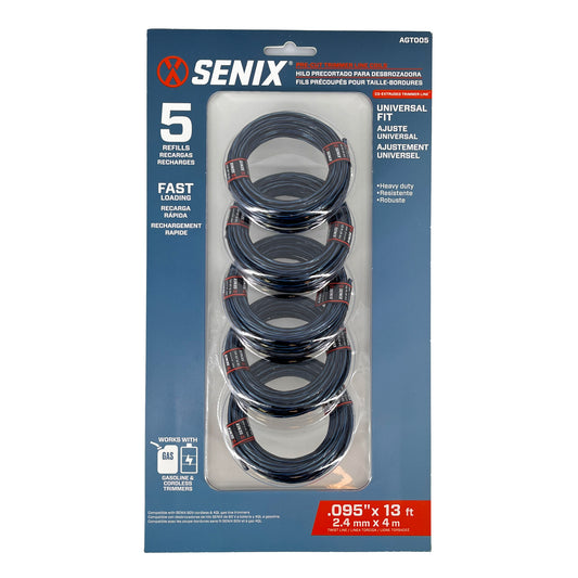 0.095" Universal Replacement String Trimmer Line, 5-pack