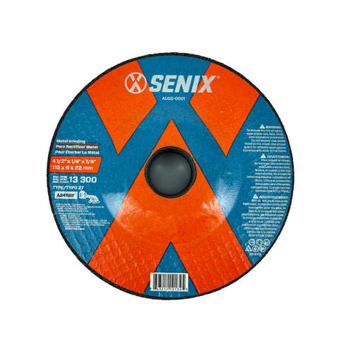 SENIX 4.5" Metal Grinding Wheel, Type 27 - AUGD-0001