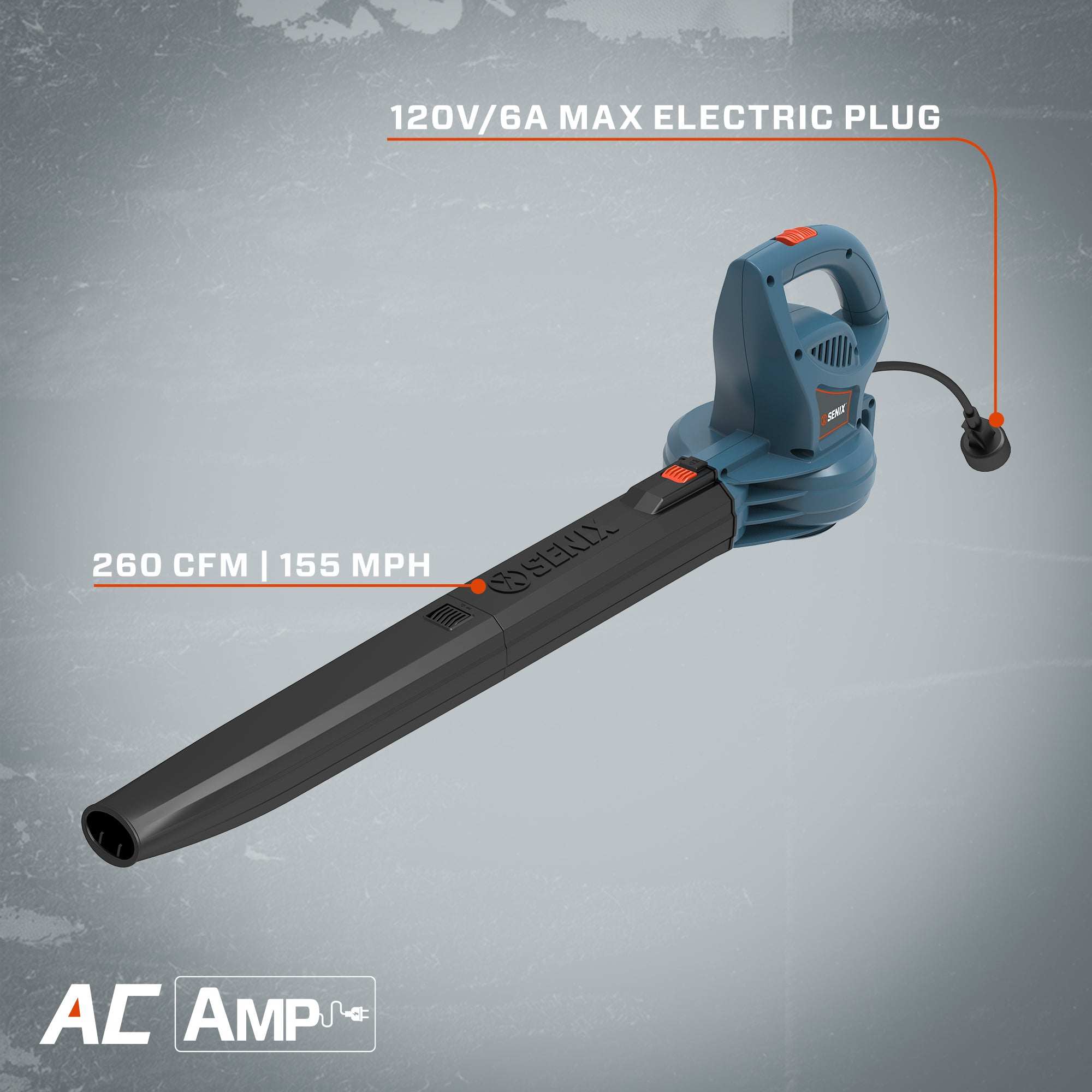 6 Amp Corded Electric Leaf Blower