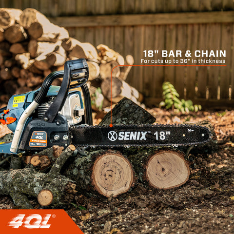 4QL® 18-Inch 49 cc 4-Cycle Gas Powered Chainsaw, CS4QL-L1