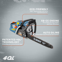 Load image into Gallery viewer, 4QL® 18-Inch 49 cc 4-Cycle Gas Powered Chainsaw, CS4QL-L1