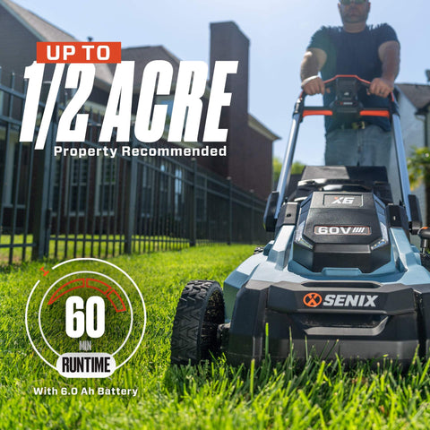 X6 60V Max* 21" Cordless Push Lawn Mower, Brushless (6.0 Ah Battery & Charger Included)