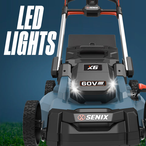 Cordless Lawn Mower | X6 60V | LED Lights | LPPX6-H | SENIX Tools