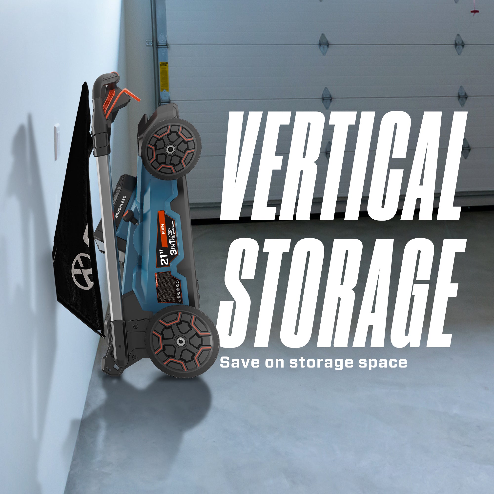 Cordless Lawn Mower | X6 60V | Vertical Storage | LPPX6-H | SENIX Tools