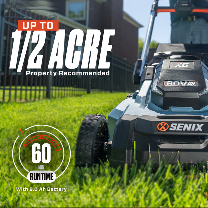 Up to 1/2 Acre on Single Charge