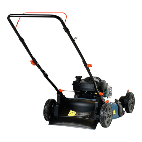 21-Inch 125 cc Gas Powered 4-Cycle Push Lawn Mower, 2-In-1, Mulch and Side Discharge, LSPG-M3
