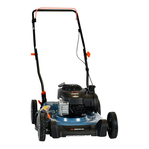 21-Inch 125 cc Gas Powered 4-Cycle Push Lawn Mower, 2-In-1, Mulch and Side Discharge, LSPG-M3
