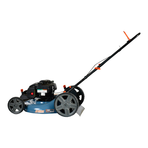 21-Inch 125cc Gas Powered 4-Cycle Push Lawn Mower, 2-In-1, Mulch and Side Discharge, High Rear Wheels, LSPG-M4