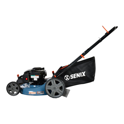 21-Inch 140cc Gas Powered 4-Cycle Push Lawn Mower, 3-In-1, Mulch, Side Discharge & Rear Bagging, LSPG-M7