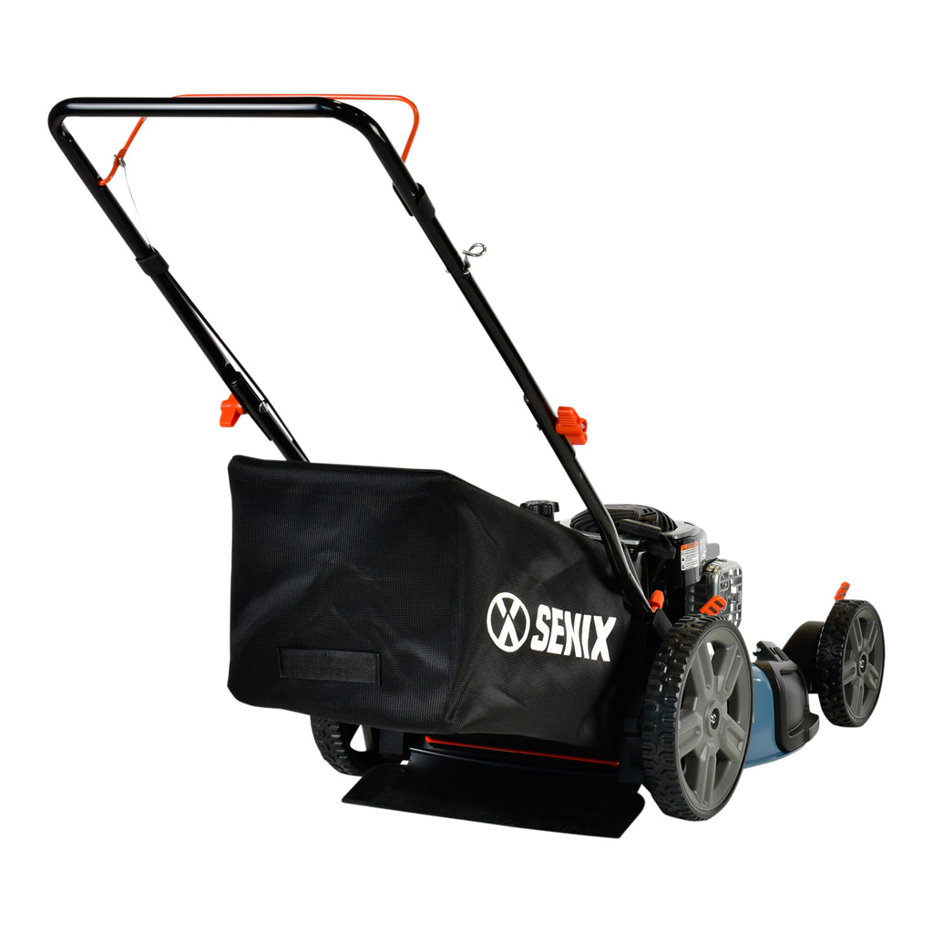 21-Inch 140cc Gas Powered 4-Cycle Push Lawn Mower, 3-In-1, Mulch, Side Discharge & Rear Bagging, LSPG-M7