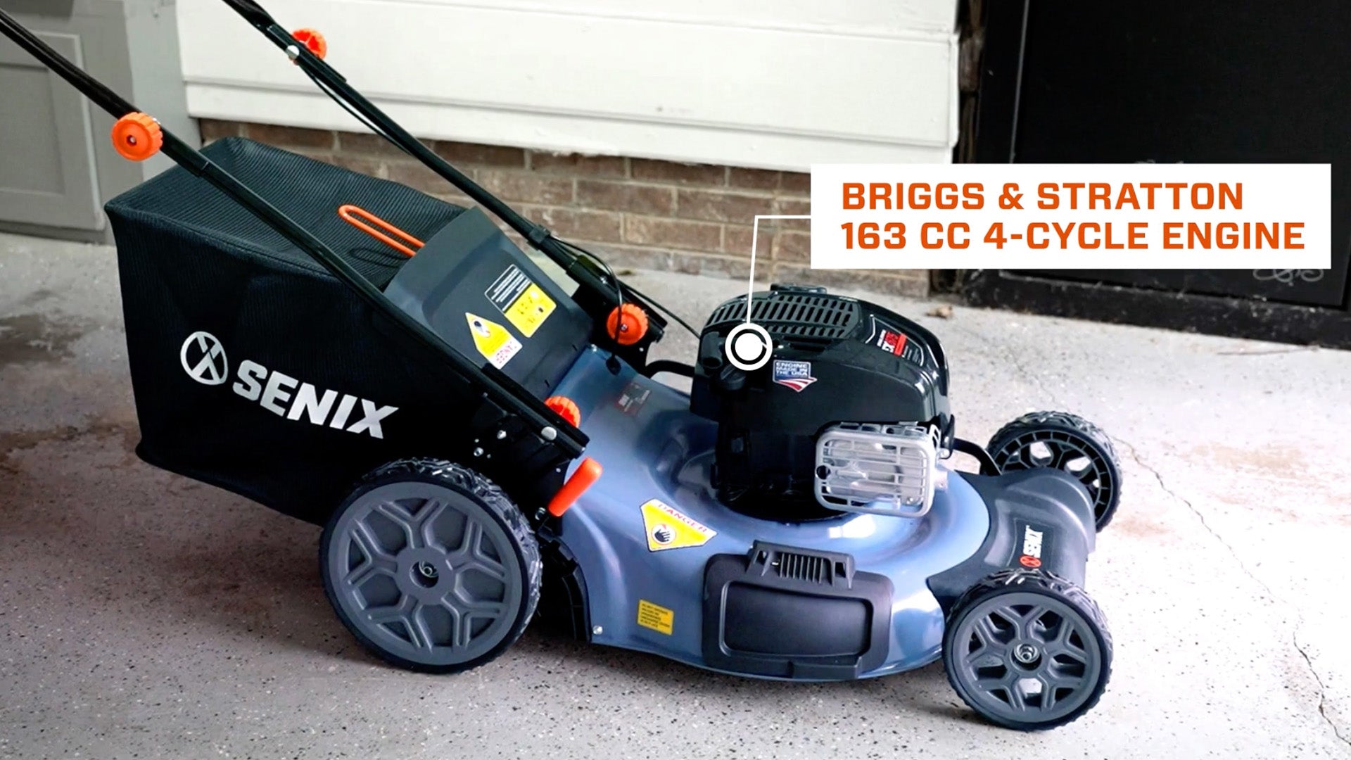 22" 163cc 4-Cycle Briggs & Stratton Engine Gas Self-Propelled Lawn Mower with 3-in-1 Mulching, Bagging, Side Discharge