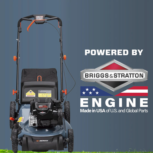 SENIX 22" 163cc Briggs & Stratton Engine Gas Self-Propelled Lawn Mower | SENIX Tools