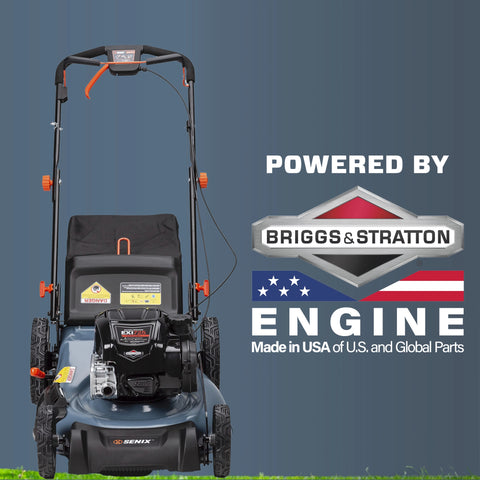22-Inch 163cc Gas Powered Lawn Mower | Briggs & Stratton | LSSG-H2 | SENIX
