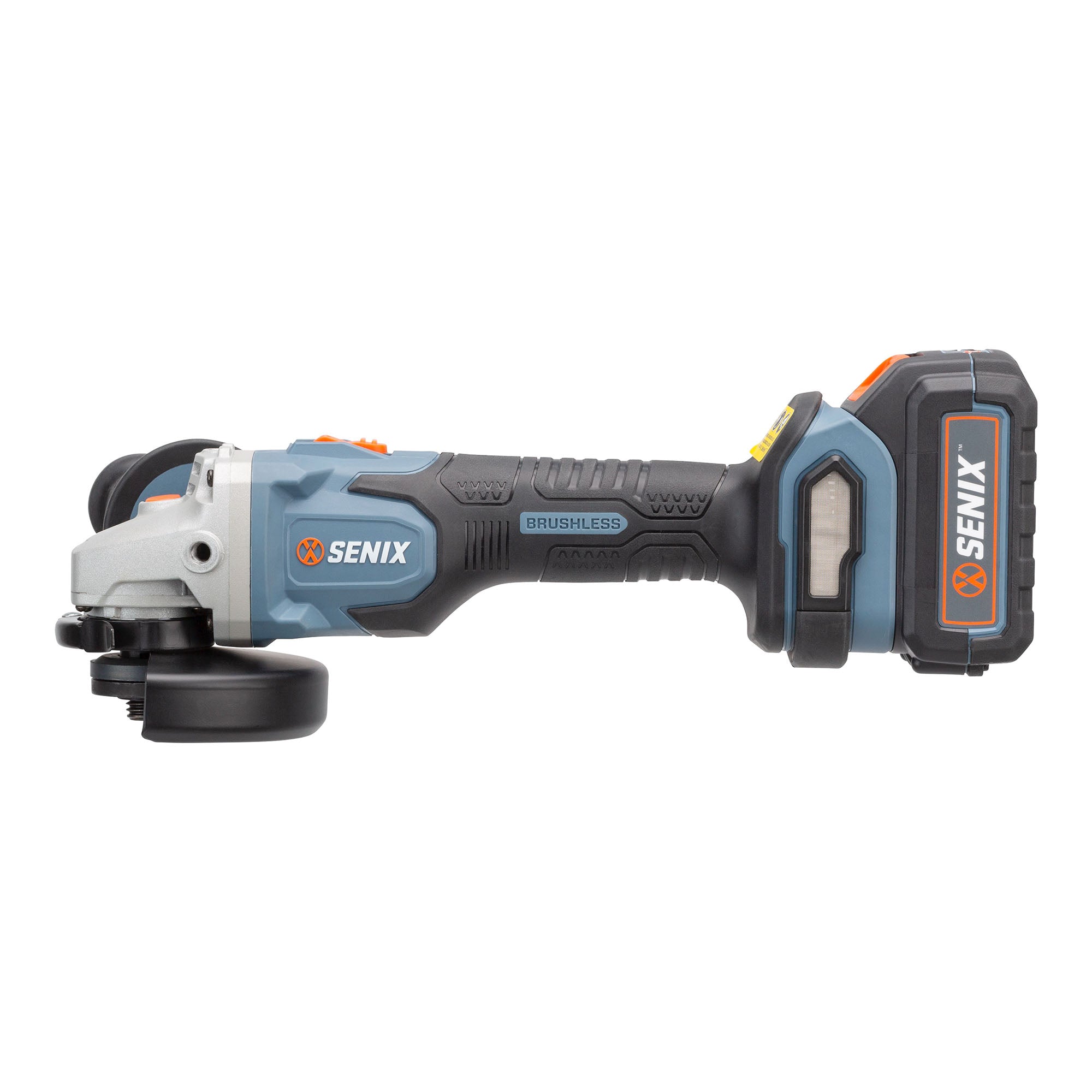 20 Volt Max* 5-Inch Brushless Angle Grinder (Battery and Charger Inclu –  SENIX Tools