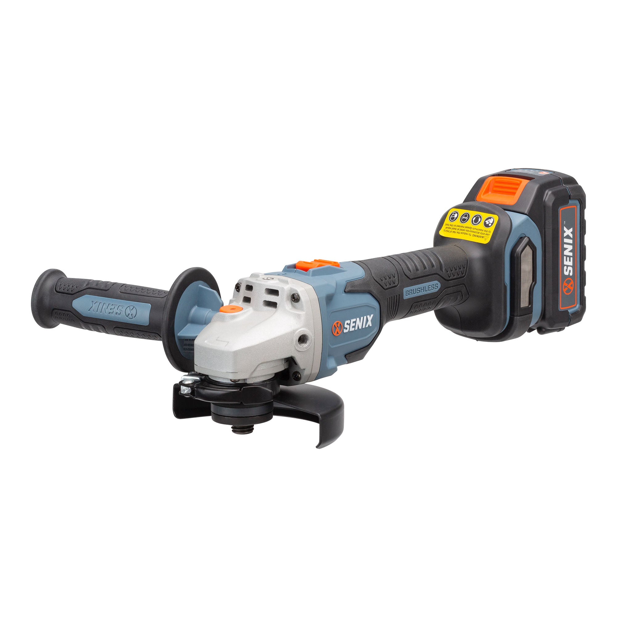 20 Volt Max* 4 1/2-Inch Brushless Angle Grinder (Battery and Charger I –  SENIX Tools
