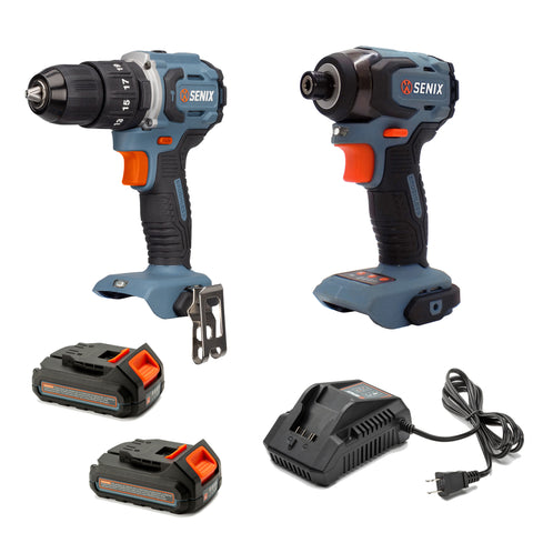 20 Volt Max* 2-Tool Cordless Brushless Combo Kit, 1/2-Inch Hammer Drill Driver & 1/4-Inch Impact Driver (Battery and Charger Included), S2K2B2-02