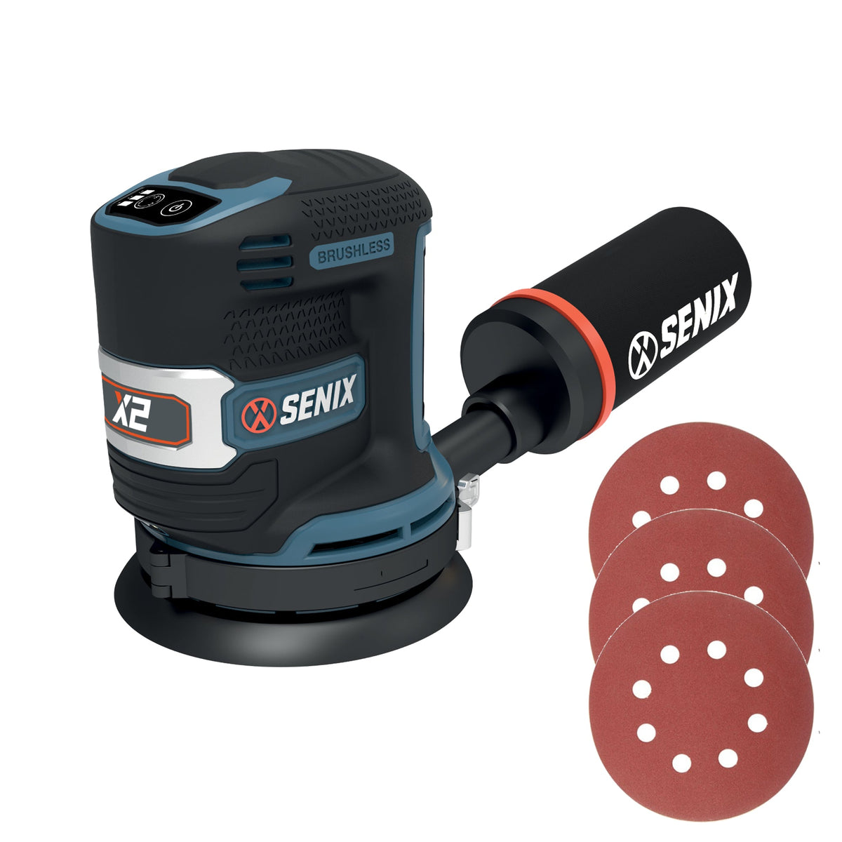 X2 20V Max 5" Cordless 3-Speed Orbital Sander, Brushless (Tool Only) | Power Tools | SENIX Tools