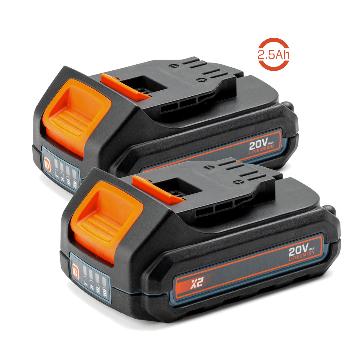 X2 20V Max* 2.5Ah Lithium-Ion Batteries, 2pk, S2K0B2-02