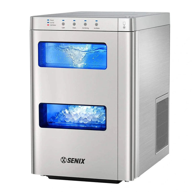 Nugget Ice Maker with Chilled Water Dispenser Self-Cleaning