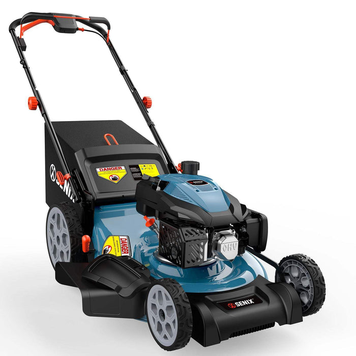 SENIX 22" Self-Propelled Gas Lawn Mower with Variable Speed, 201cc 4-Cycle RATO RV200Pro Engine, 3-in-1 Cutting System, 6-Position Height Adjustment