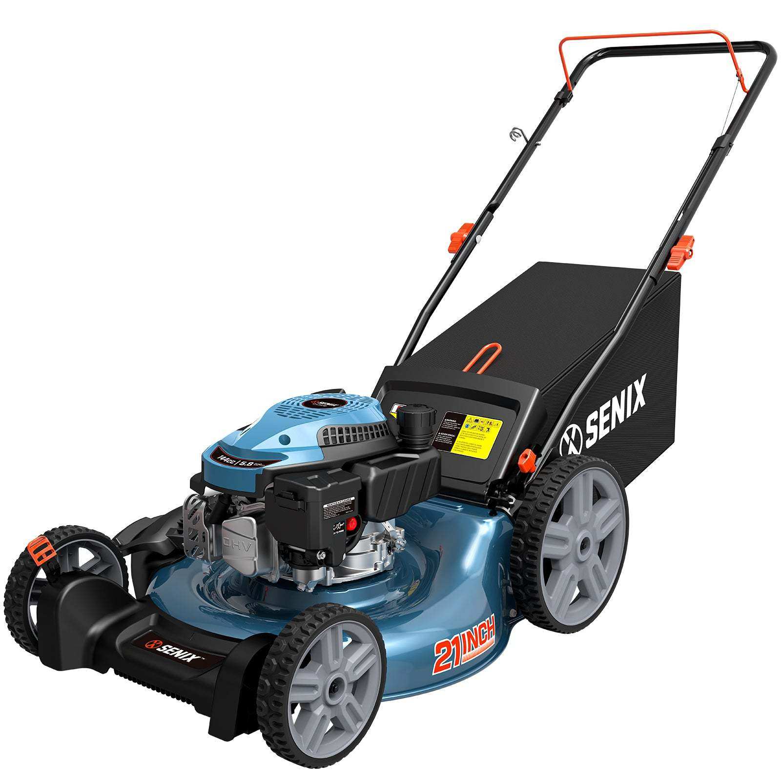SENIX Gas Lawn Mower & 20V Cordless Trimmer Blower 3-Tool Combo Kit