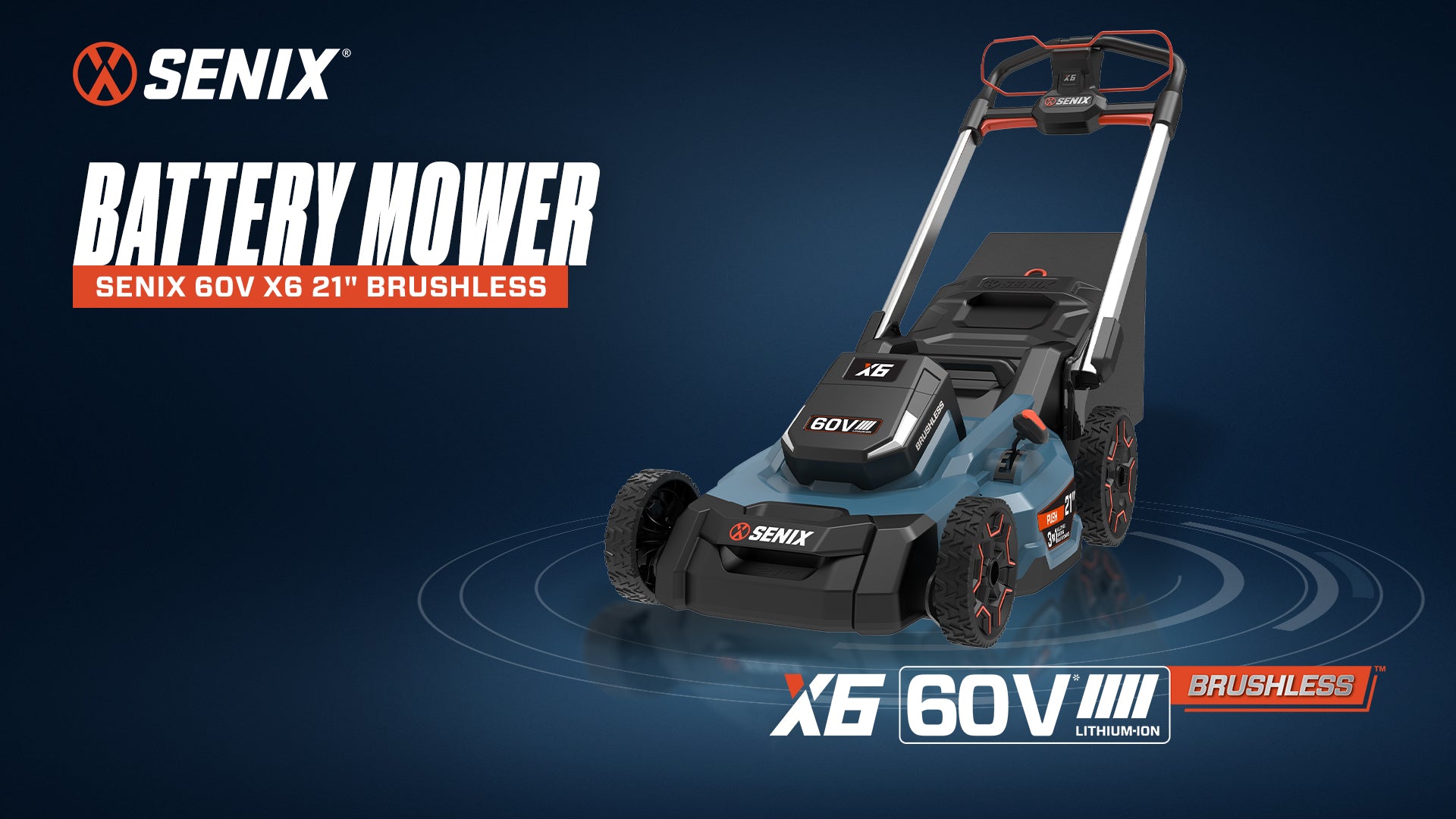 X6 60V Max* 21" Cordless Lawn Mower, Brushless (6.0 Ah Battery & Charger Included)