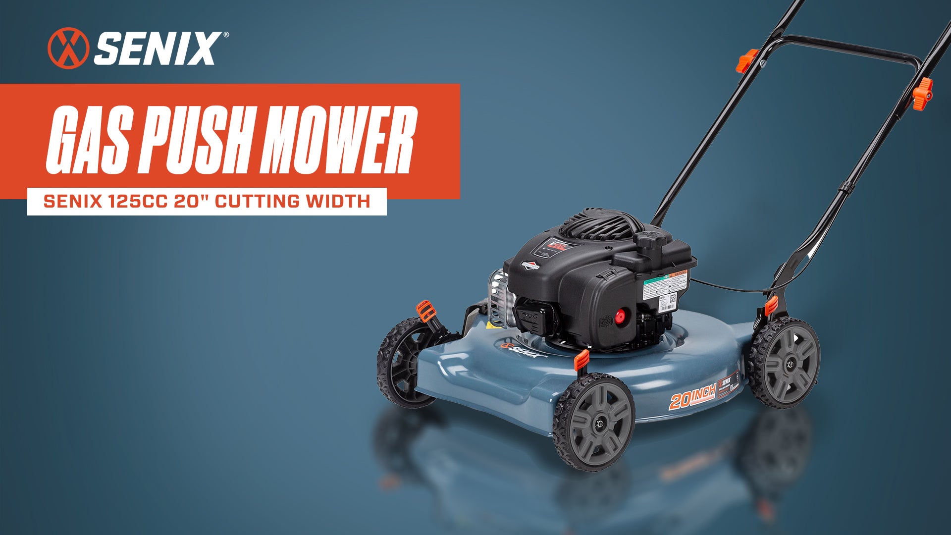 20" 125cc 4-Cycle Briggs & Stratton Engine Gas Push Lawn Mower with Side Discharge