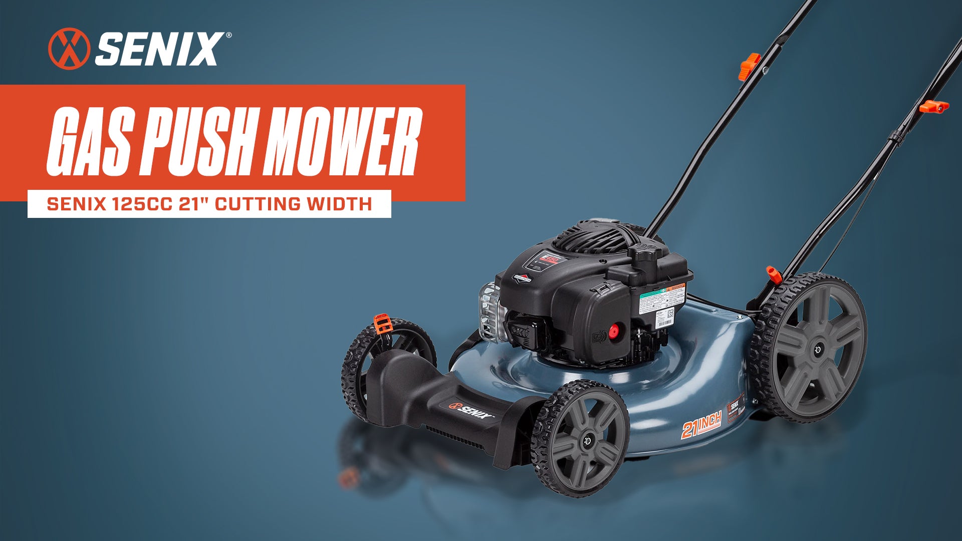 21" 125cc 4-Cycle Briggs & Stratton Engine Gas Push Lawn Mower with 2-in-1 Mulching, Side Discharge