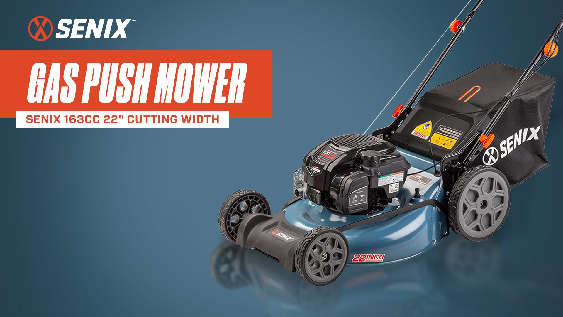 22" 163cc 4-Cycle Briggs & Stratton Engine Gas Self-Propelled Lawn Mower with Variable Speed and 3-in-1 Mulching, Bagging, Side Discharge